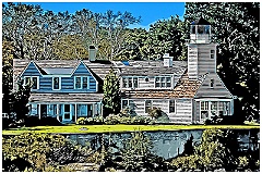 Poplar Point Light in Rhode Island - Digital Painting